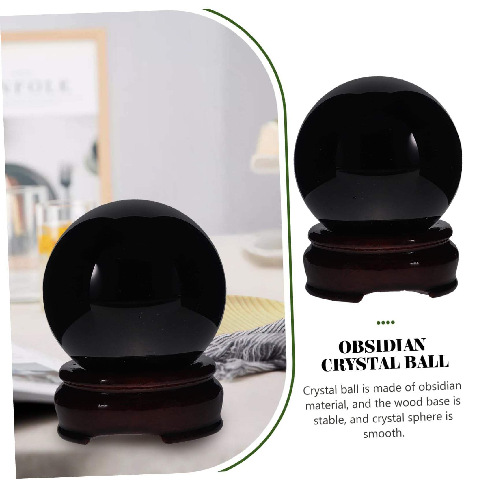 Amazon.co.jp: 3 セット 球体 デスクトップ 装飾用 小型 黒曜石